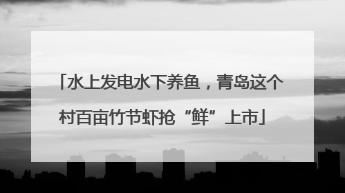 水上发电水下养鱼，青岛这个村百亩竹节虾抢“鲜”上市