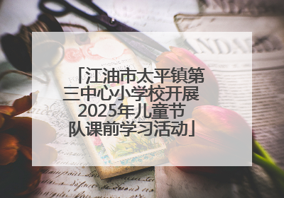 江油市太平镇第三中心小学校开展2025年儿童节队课前学习活动