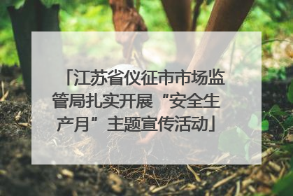 江苏省仪征市市场监管局扎实开展“安全生产月”主题宣传活动