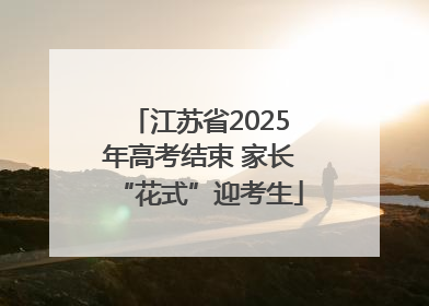 江苏省2025年高考结束 家长“花式”迎考生