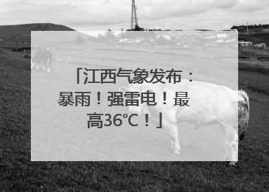 江西气象发布：暴雨！强雷电！最高36℃！