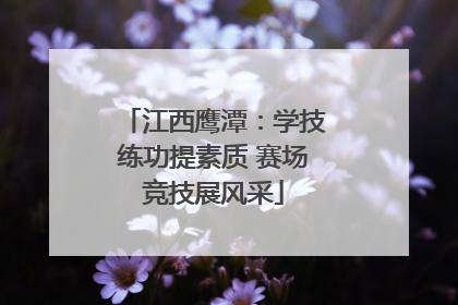 江西鹰潭：学技练功提素质 赛场竞技展风采