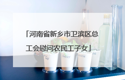河南省新乡市卫滨区总工会慰问农民工子女