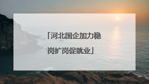 河北国企加力稳岗扩岗促就业