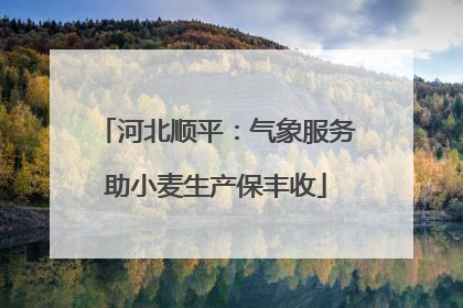 河北顺平：气象服务助小麦生产保丰收