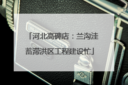 河北高碑店：兰沟洼蓄滞洪区工程建设忙