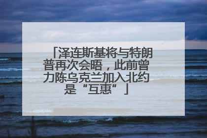 泽连斯基将与特朗普再次会晤，此前曾力陈乌克兰加入北约是“互惠”