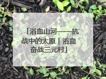 浴血山河——抗战中的太原｜浴血奋战三元村