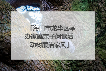 海口市龙华区举办家庭亲子阅读活动树廉洁家风