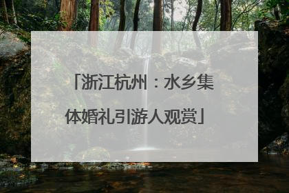 浙江杭州：水乡集体婚礼引游人观赏