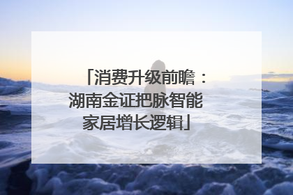 消费升级前瞻：湖南金证把脉智能家居增长逻辑