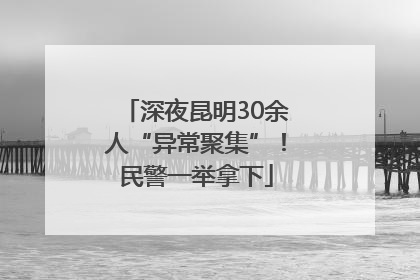 深夜昆明30余人“异常聚集”！民警一举拿下