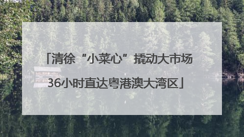清徐“小菜心”撬动大市场 36小时直达粤港澳大湾区