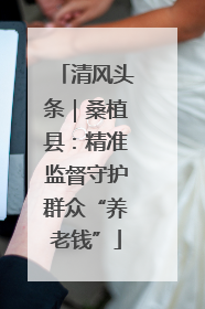 清风头条｜桑植县：精准监督守护群众“养老钱”