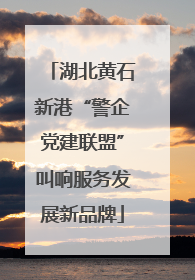 湖北黄石新港“警企党建联盟”叫响服务发展新品牌