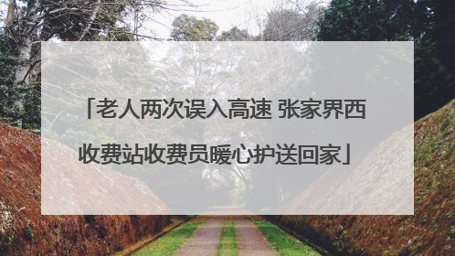 老人两次误入高速 张家界西收费站收费员暖心护送回家