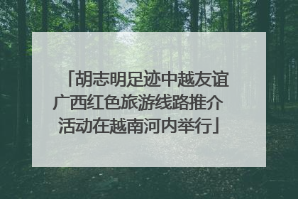 胡志明足迹中越友谊广西红色旅游线路推介活动在越南河内举行