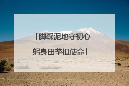 脚踩泥地守初心 躬身田垄担使命