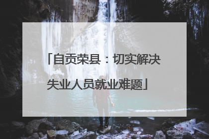 自贡荣县：切实解决失业人员就业难题
