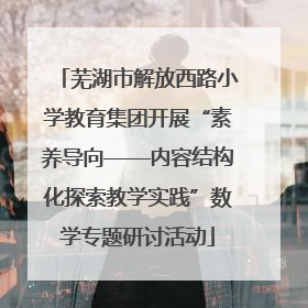 芜湖市解放西路小学教育集团开展“素养导向——内容结构化探索教学实践”数学专题研讨活动