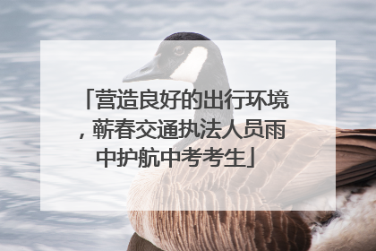 营造良好的出行环境，蕲春交通执法人员雨中护航中考考生
