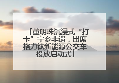 董明珠沉浸式“打卡”宁乡非遗，出席格力钛新能源公交车投放启动式