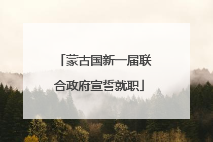 蒙古国新一届联合政府宣誓就职