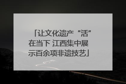 让文化遗产“活”在当下 江西集中展示百余项非遗技艺