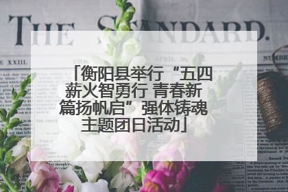 衡阳县举行“五四薪火智勇行 青春新篇扬帆启”强体铸魂主题团日活动