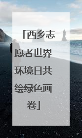 西乡志愿者世界环境日共绘绿色画卷
