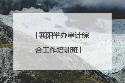 襄阳举办审计综合工作培训班