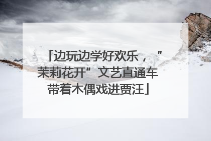边玩边学好欢乐，“茉莉花开”文艺直通车带着木偶戏进贾汪