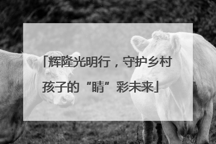 辉隆光明行，守护乡村孩子的“睛”彩未来