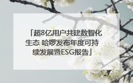 超8亿用户共建数智化生态 哈啰发布年度可持续发展暨ESG报告