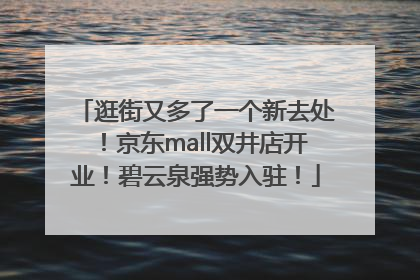 逛街又多了一个新去处！京东mall双井店开业！碧云泉强势入驻！
