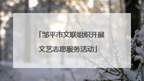 邹平市文联组织开展文艺志愿服务活动