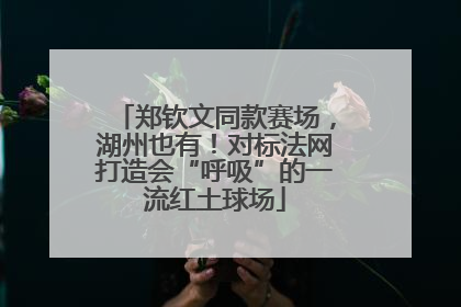 郑钦文同款赛场，湖州也有！对标法网打造会“呼吸”的一流红土球场