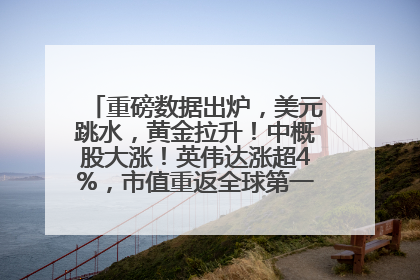 重磅数据出炉，美元跳水，黄金拉升！中概股大涨！英伟达涨超4%，市值重返全球第一！黄仁勋计划出售至多600万股股票