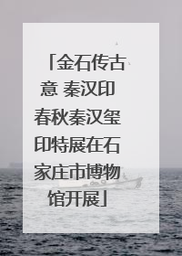 金石传古意 秦汉印春秋秦汉玺印特展在石家庄市博物馆开展