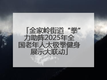 金家岭街道“拳”力助阵2025年全国老年人太极拳健身展示大联动