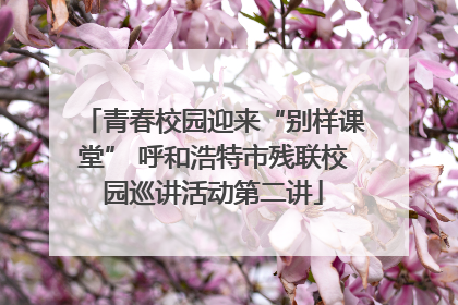 青春校园迎来“别样课堂” 呼和浩特市残联校园巡讲活动第二讲