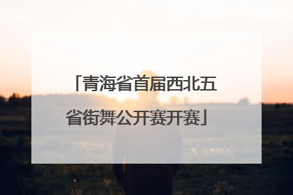 青海省首届西北五省街舞公开赛开赛
