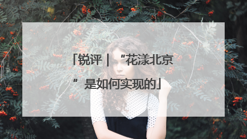 锐评｜“花漾北京”是如何实现的