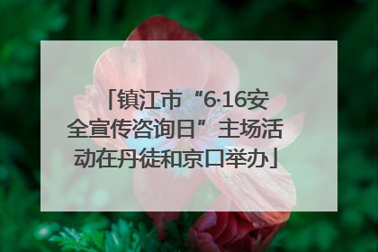 镇江市“6·16安全宣传咨询日”主场活动在丹徒和京口举办