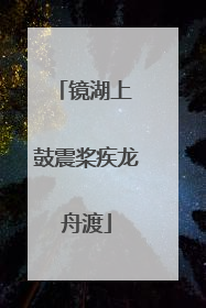 镜湖上 鼓震桨疾龙舟渡