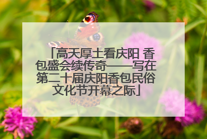 高天厚土看庆阳 香包盛会续传奇——写在第二十届庆阳香包民俗文化节开幕之际