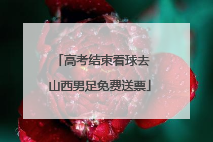 高考结束看球去 山西男足免费送票