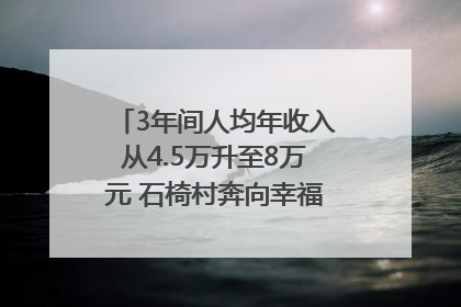3年间人均年收入从4.5万升至8万元 石椅村奔向幸福好样子｜牵挂的村