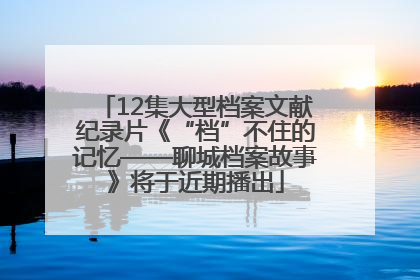 12集大型档案文献纪录片《“档”不住的记忆——聊城档案故事》将于近期播出