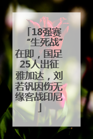 18强赛“生死战”在即，国足25人出征雅加达，刘若钒因伤无缘客战印尼